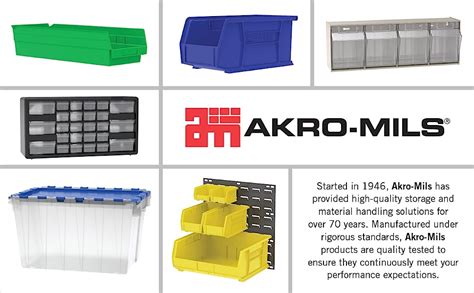 Akro Mils 30210 Akrobins Plastic Hanging Stackable Storage