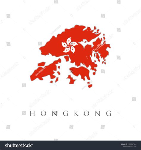 Hong Kong Outline Map Flag Vector Stock Vector (Royalty Free ...