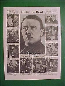 VINTAGE NEWSPAPER HEADLINE WORLD WAR GERMAN NAZI ADOLF HITLER LIFE