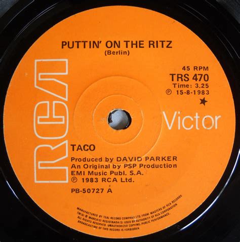 Taco - Puttin' On The Ritz (1983, Vinyl) | Discogs