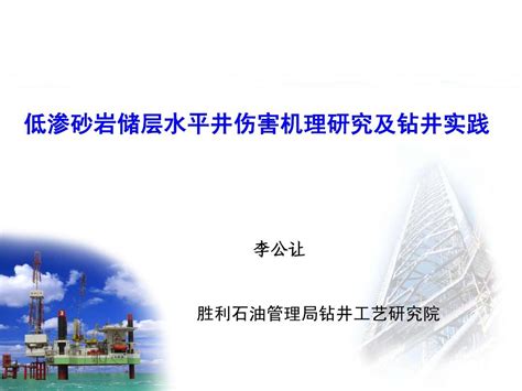 低渗砂岩储层水平井伤害机理研究及钻井实践 李公让word文档在线阅读与下载无忧文档