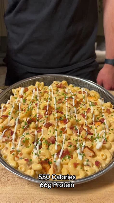 High Protein Chicken Bacon Ranch Mac And Cheese Video Easy Healthy