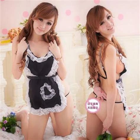 The Maid Lace Dress Sexy Lingerie Reality Transparent Apron Adult Maid