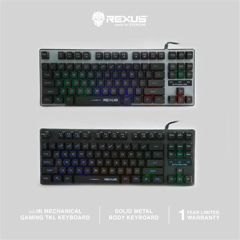 Jual Rexus Keyboard Gaming K9TKL Fortress Shopee Indonesia