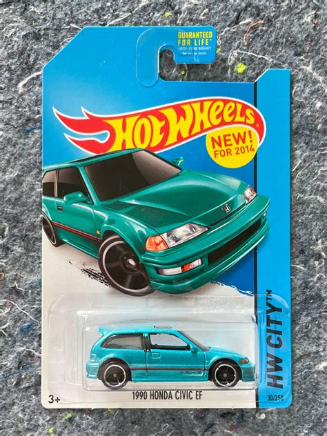 Hot Wheels Night Burners Honda Civic EF ホットウィール ホンダ シビック グランド 北米仕様 USDM JDM USカード アクア