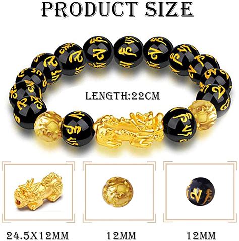 Feng Shui Black Obsidian Wealth Feng Shui Bracelet For Men Women Pixiu