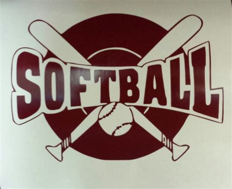 Softball Vinyl Decal Etsy