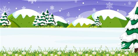 Empty snowfall landscape scene 3821795 Vector Art at Vecteezy