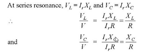 The Ratio V L V Or V C V At Resonance Is A Measure Of The Quality