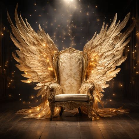 Angel Wings Chair Luxury Chair Digital Backdrop Angel Wings Throne ...