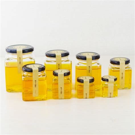 150ml Storage Food Grade Square Glass Honey Bottle Jar With Sealing