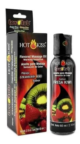 Aceite Para Masaje Hot Kiss Lubricante Termico Fresakiwi Ml Sabor Fresa Kiwi Mercadolibre