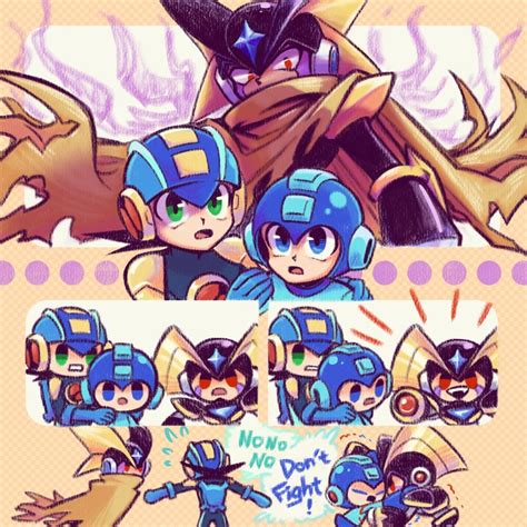 Mega Man Megamanexe Bass And Bassexe Mega Man And 2 More Drawn