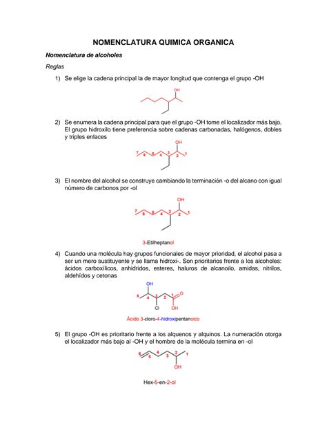 Solution Nomenclatura Quimica Organica Studypool