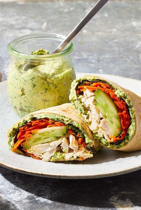 Cucumber Chicken Green Goddess Wrap Recipe Healthy Lunch Healthy