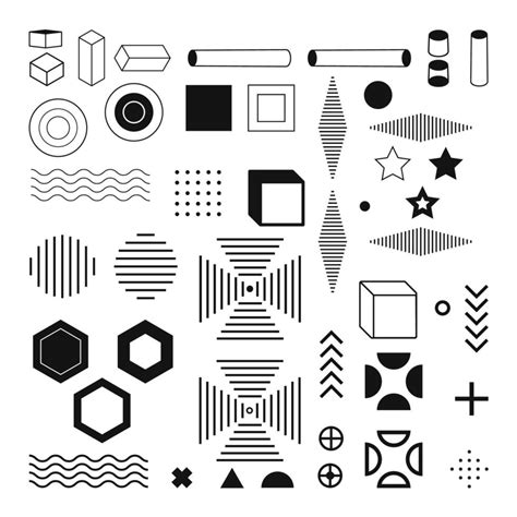 Vector pattern hipster abstract. form geometric line and variety shapes ...