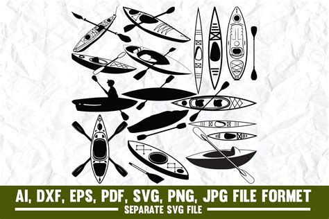 Kayak Canoe Paddle Sea Kayak Svg Masterbundles