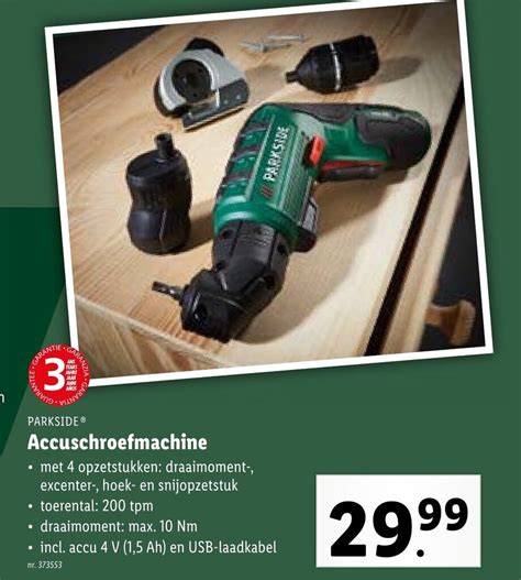 Parkside Accuschroefmachine Promotie Bij Lidl