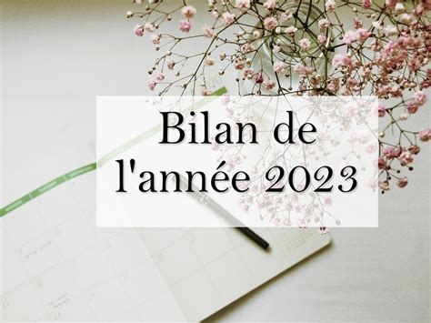 Bilan de lannée 2023 Amélie Hanser écrivain