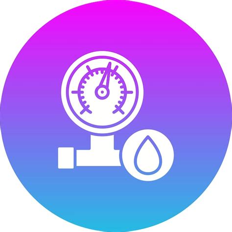 Icono Del Medidor De Agua Vector Premium