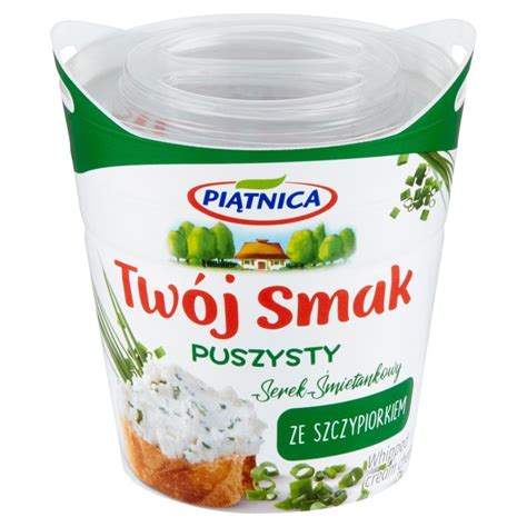 Piątnica Twój Smak Serek śmietankowy Puszysty Ze Szczypiorkiem 150 G