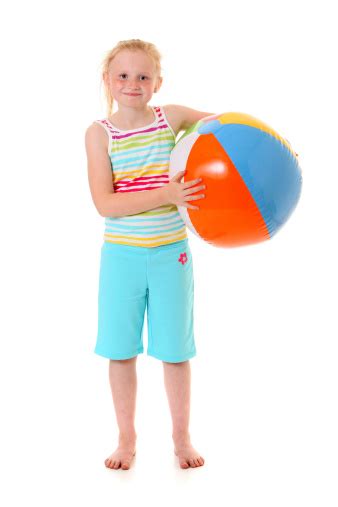 Happy Beach Girl Stock Photo Download Image Now Child Beach Ball