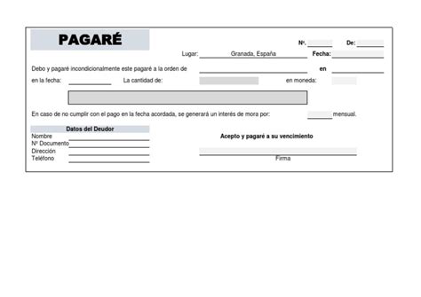 Plantilla Pagare Pdf