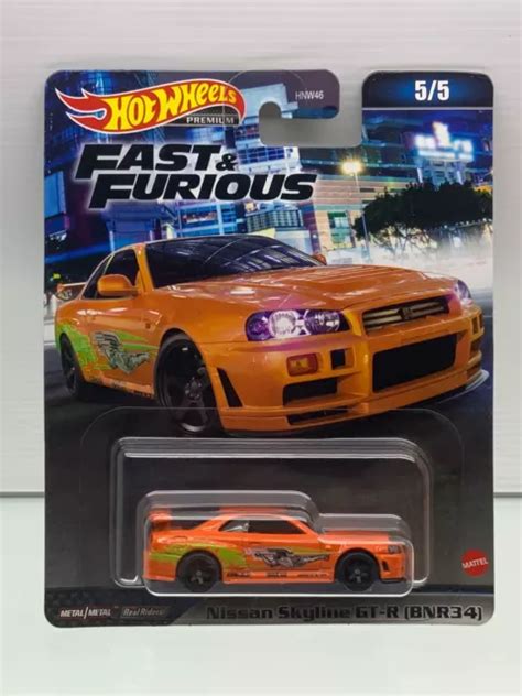 2023 HOT WHEELS Fast Furious Nissan Skyline GT R BNR34 Orange Car Movie 11 93 PicClick UK