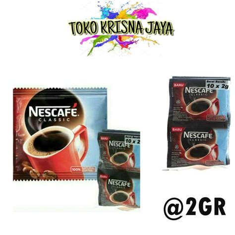 KOPI NESCAFE CLASSIC SACHET 2GR 1 RENCENG ISI 10 BUNGKUS Lazada Indonesia