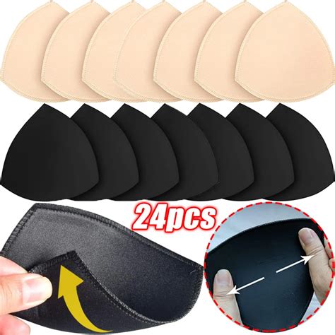 Invisible Triangle Sponge Push Up Bra Pads Set For Women Insert Swimsuit Bikini Breast Enhancers