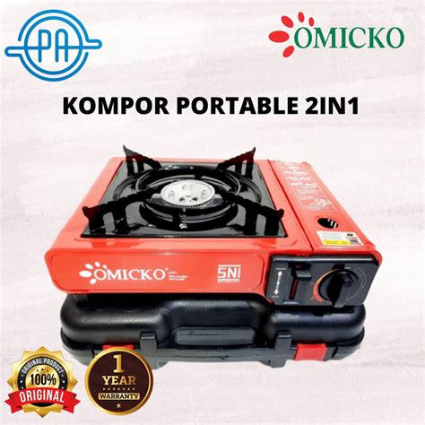 Jual KOMPOR PORTABLE OMICKO 2IN1 GAS KALENG LPG FREE TAS KOMPOR