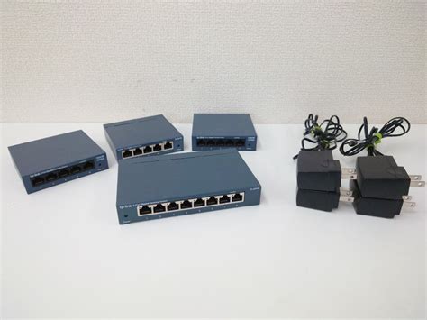 【やや傷や汚れあり】埼♪ Tp Link 4点 セット 8ポート5ポート Gigabit Desktop Switch Ls105gtl