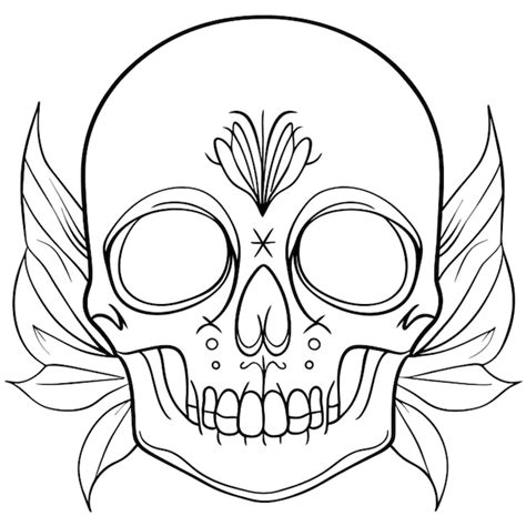 Skull Vector Illustration Line Art Premium Ai Generated Vector