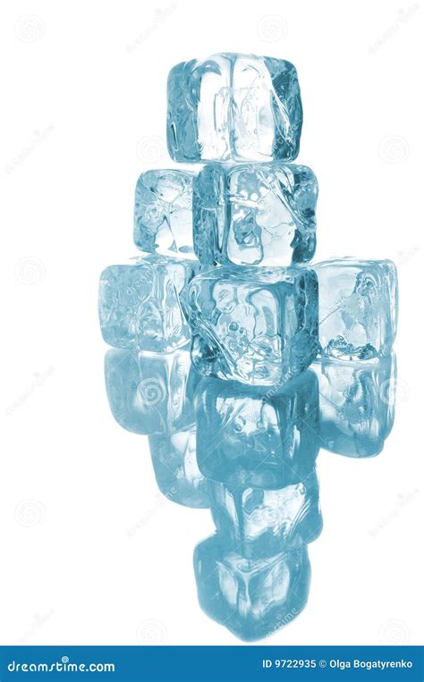 Ice Cubes Isolated Stock Image Image Of Melting Blue