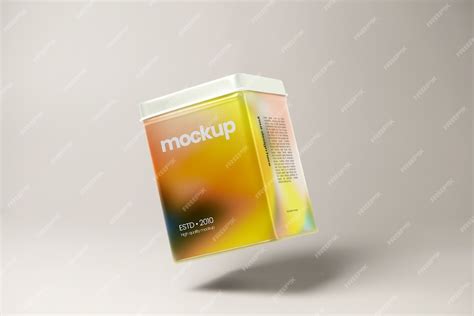 Premium Psd Tin Package Mockup