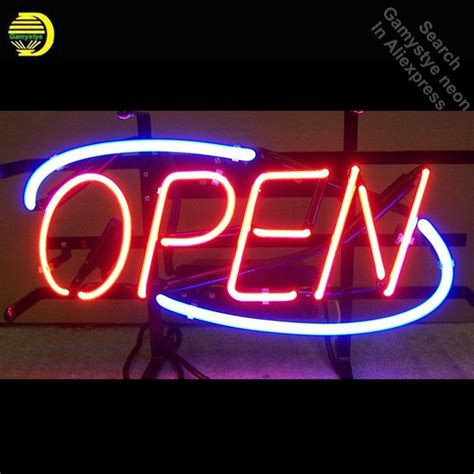 5785us 35 Offred Open Neon Signs Handcrafted Neon Bulb Beer Bar Pub Glass Tube Iconic Sign