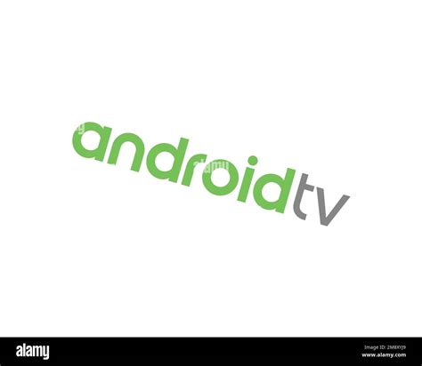 Android TV, rotated logo, white background B Stock Photo - Alamy