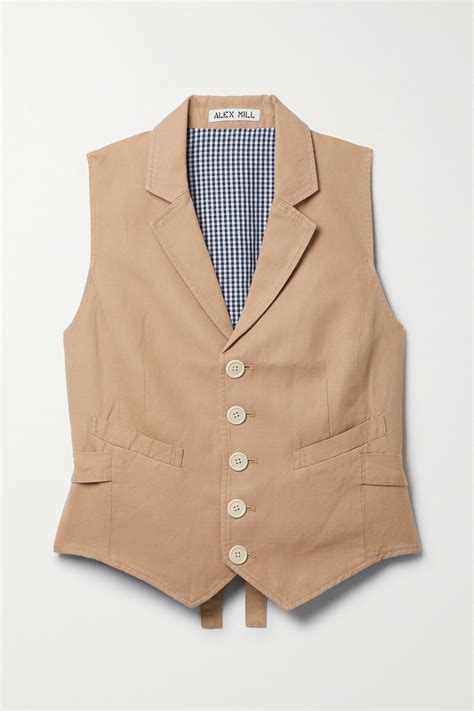 Alex Mill Suitish Linen Tencel And Cotton Blend Twill Vest Editorialist