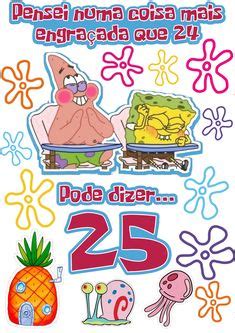 Topo Topper De Bolo Bob Esponja Patrick Estrela Pensei Numa Coisa Mais