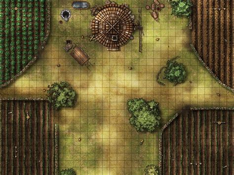 Farm Battle Map Dnd Battle Map Dandd Battlemap Dungeons And Dragons 5e Roll20 Fantasy