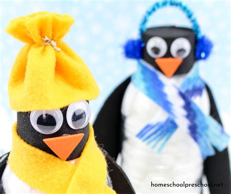 Water Bottle Penguin Craft | AllFreeKidsCrafts.com