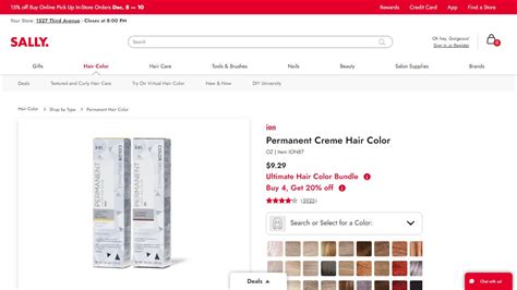 Permanent Ion Hair Color Chart Beauty Tips