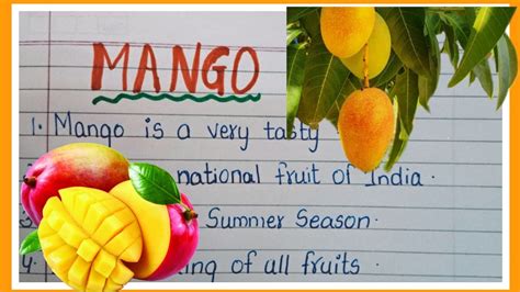 Mango 10 Lines In Englishessay On Mango In English Writingmy