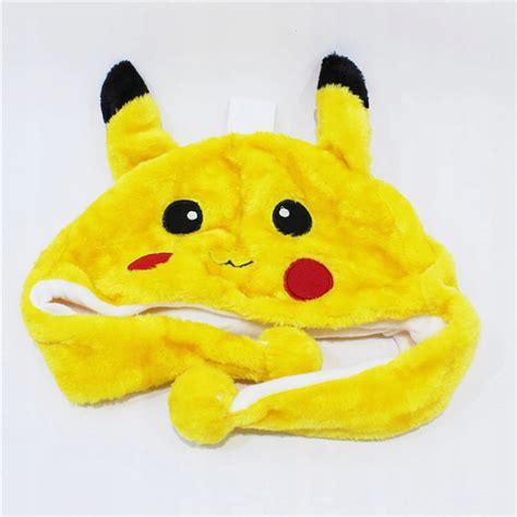 Pluszowa Czapka Z Ruchomymi Uszami Pikachu Wieci