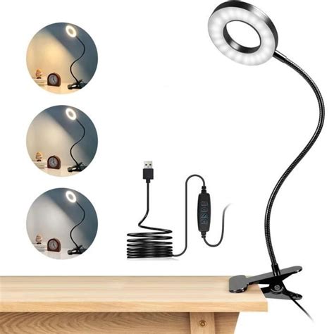 Lampe de Bureau AUDBURN 48 LED Flexible à 360 3 Modes d