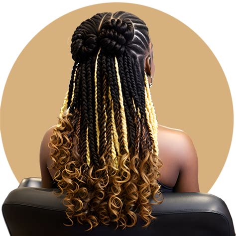 curly braids hair school