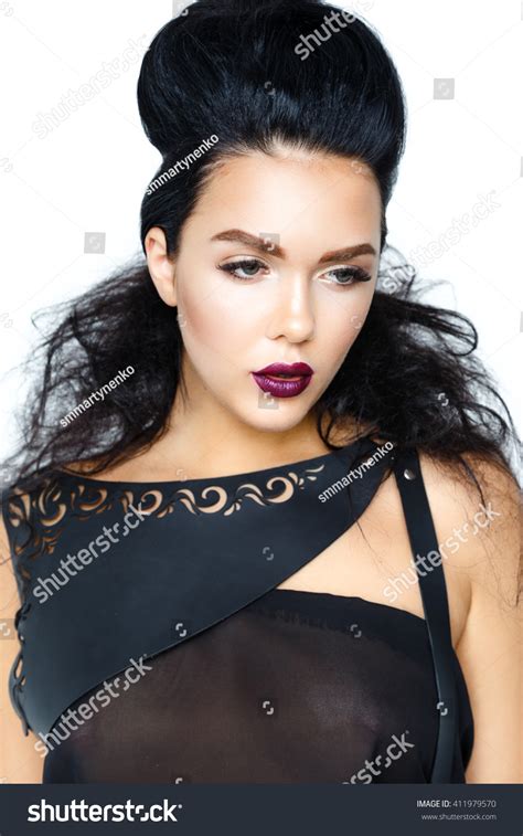 Beautiful Naked Woman Wearing Transparent Black Stock Photo 411979570 Shutterstock