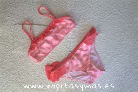 Bikini Vichy Coral De Al Agua Patos Verano Ropitasymas