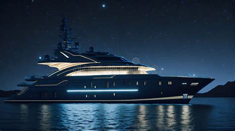 Modern Superyacht Stock Illustrations Modern Superyacht Stock