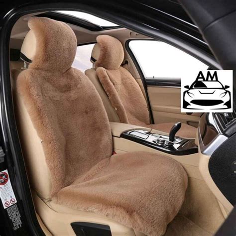 Sheep Wool Car Seat Covers Fuzzy Front Faux Fur Universal Automods